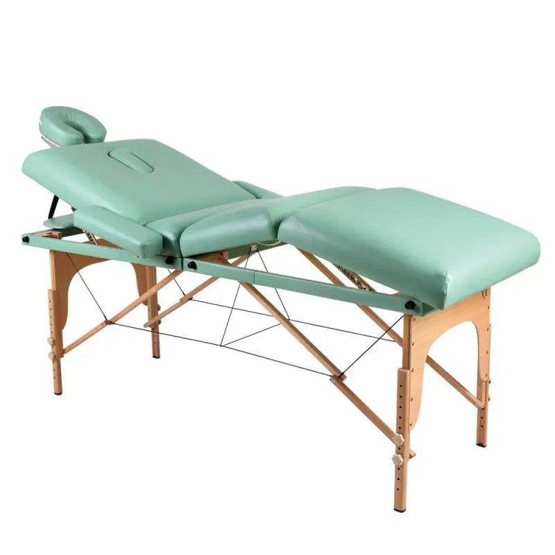 3-Section Wooden Massage Table with Lifting Backrest — wooden tables by Mars Industrial