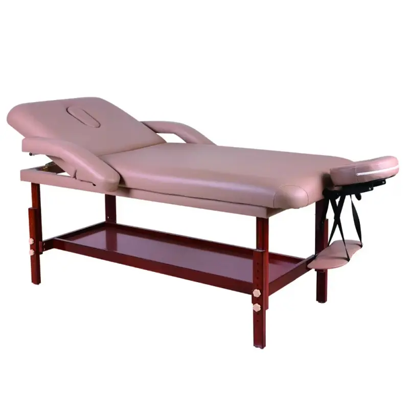 Height-Adjustable Fixed Wooden Massage Table — stationary tables by Mars Industrial