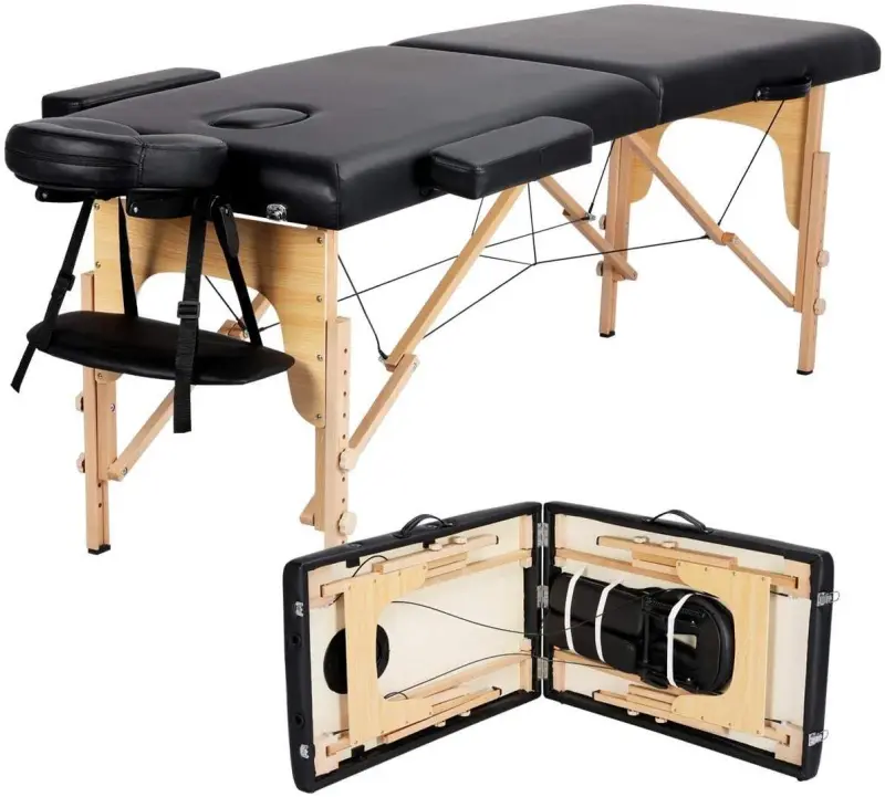 Portable Wooden Massage Table with Carry Case — wooden tables by Mars Industrial