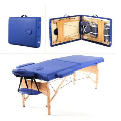 Twin-Adjustable Wooden Facial Bed — wooden tables by Mars Industrial